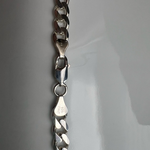 Figaro Chain Necklace Vintage Sterling Silver 925 Italy 22” 6mm 34g NOS - Picture 6 of 7